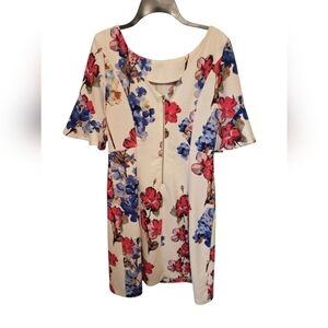 Julian Taylor NY Colorful Floral Dopamine Dress Ladies 10 Romantic Shabby
